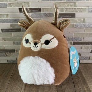 NEW  8” SQUISHMALLOWS Kieli The Antelope Gazelle GOLD HORNS Wildlife Squad